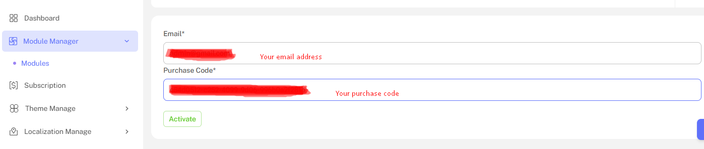 Enable SaaS Module