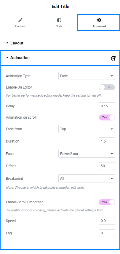 Elementor Custom Attribute Interface