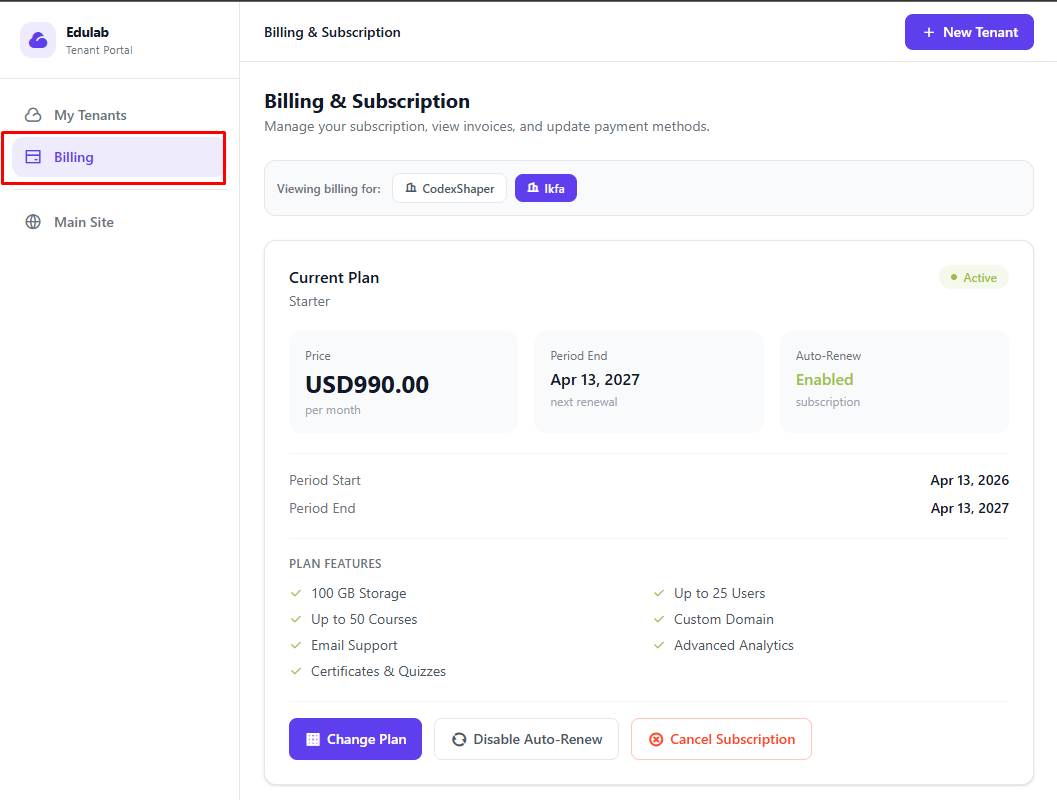 Billing Portal