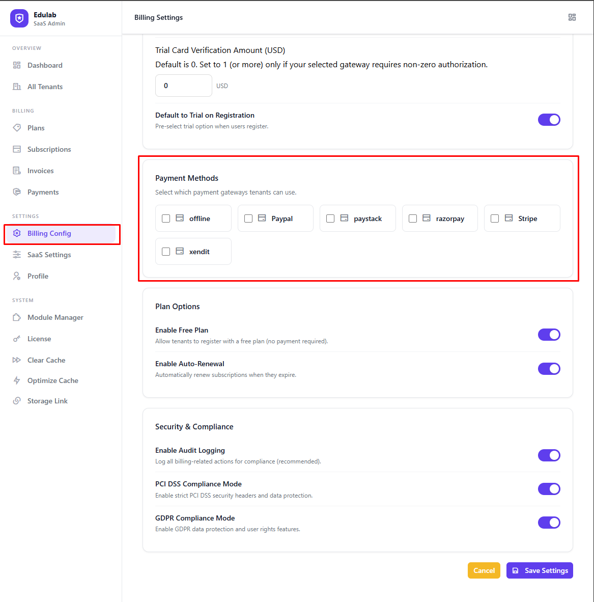 Payment Methods
